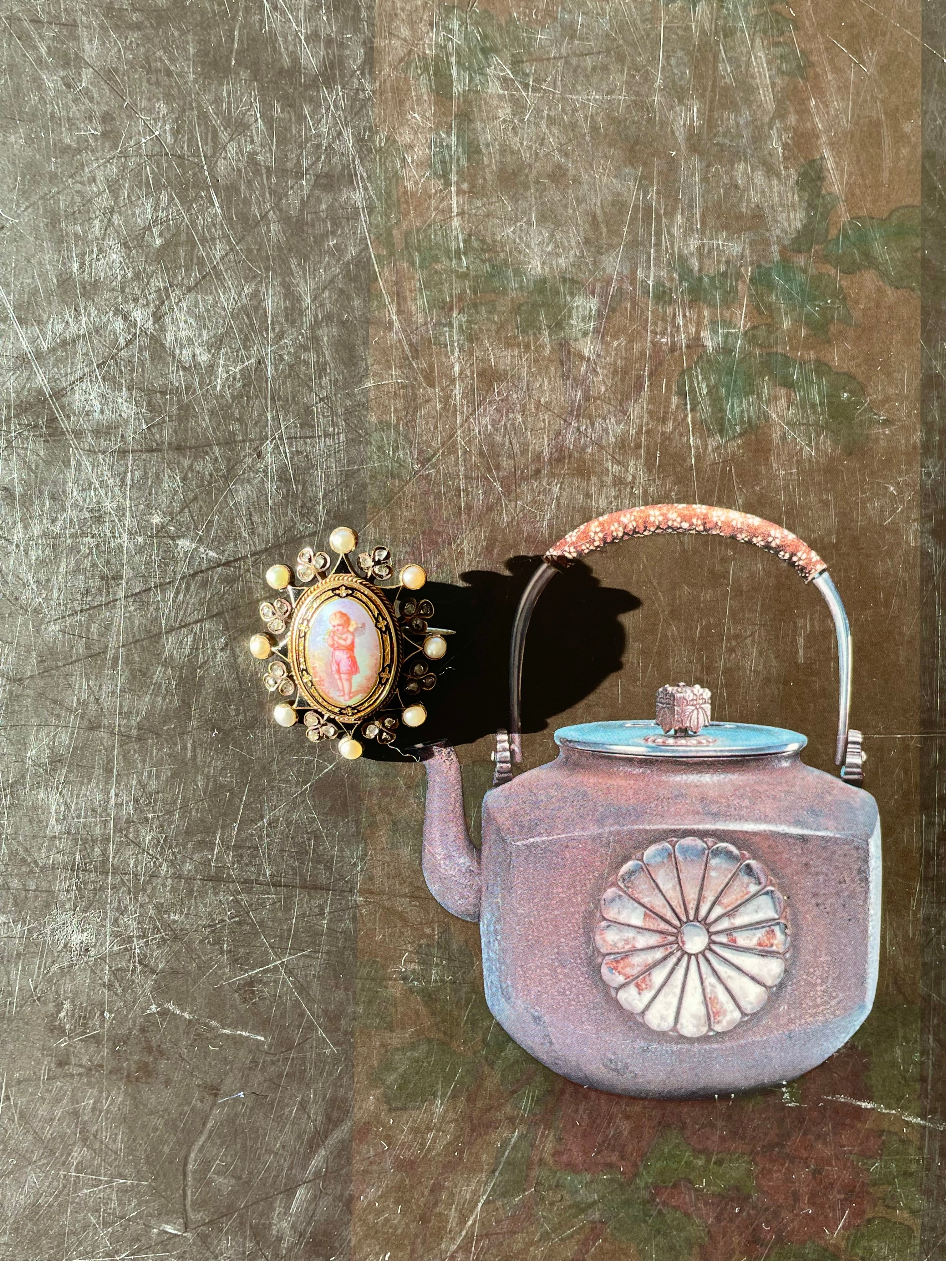アンティークエナメルブローチ ダイヤ・エナメルブローチ - Antiques Violetta